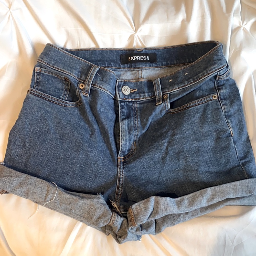 Express Denim Shorts - high waisted, “mom jean”
